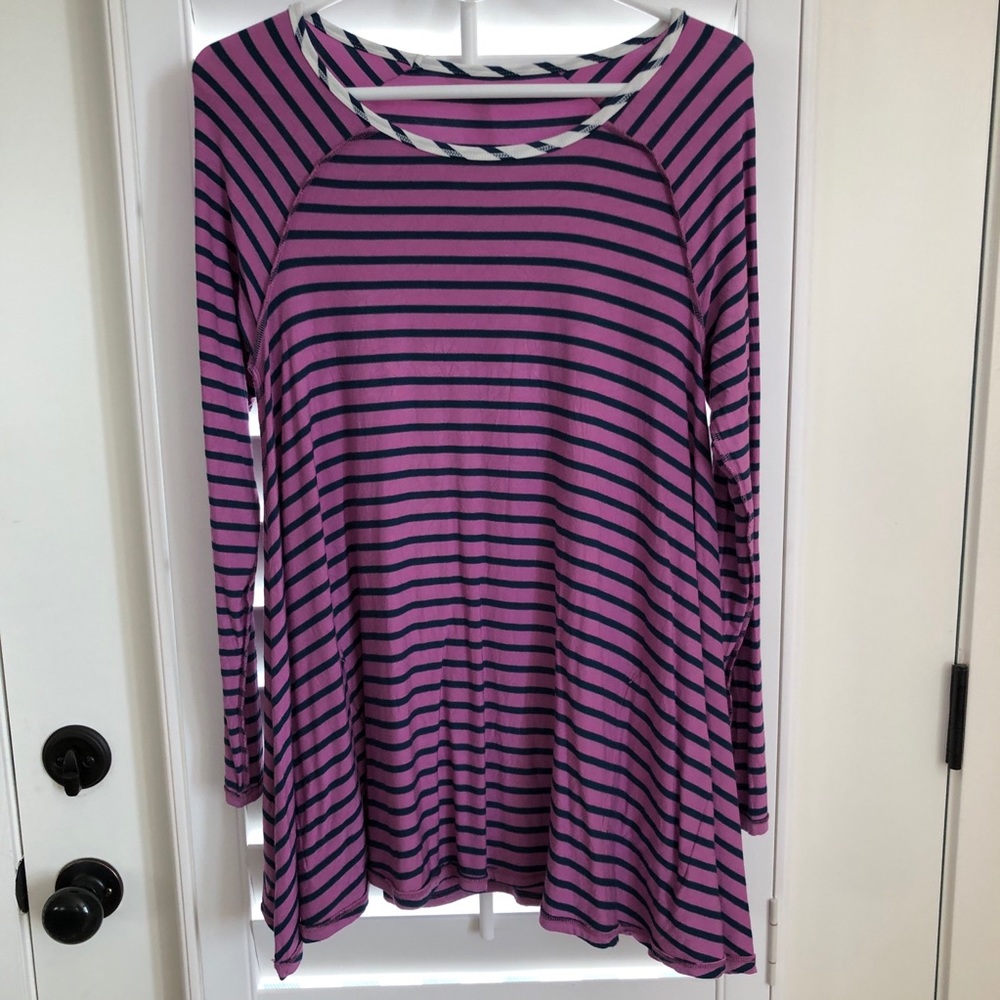 Purple stripe Matilda Jane top